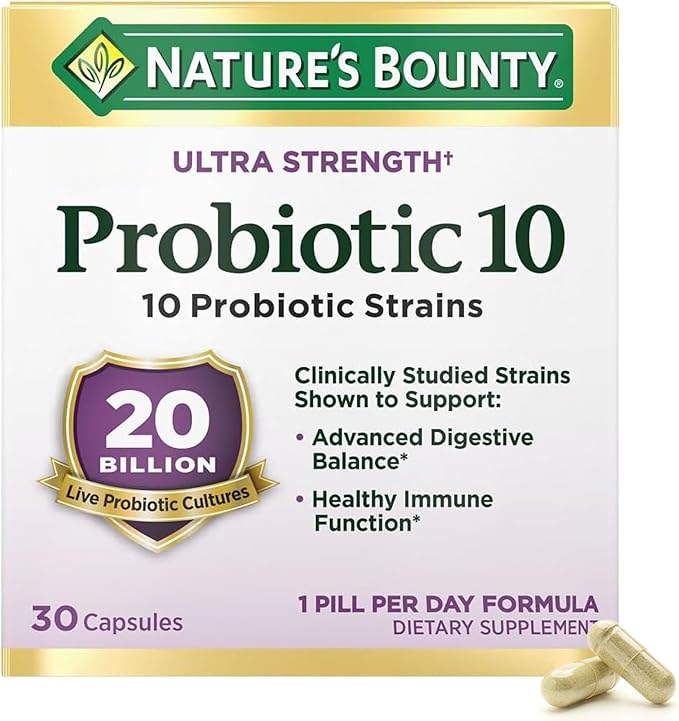 Natures Bounty Probiotic 10, Ultra Strength Daily Probiotic Supplement