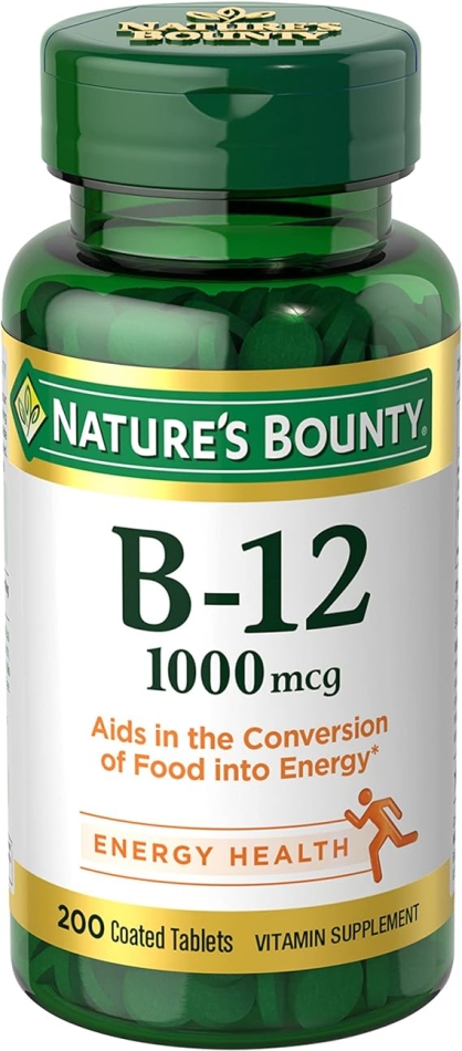 Natures Bounty Vitamin B12, Supports Energy Metabolism, Tablets, 1000mcg, 200 Ct