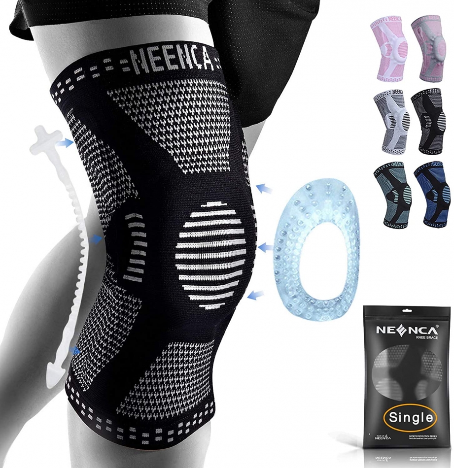 NEENCA Knee Brace for Men Knee Compression Sleeve Support with Patella Gel Pads 