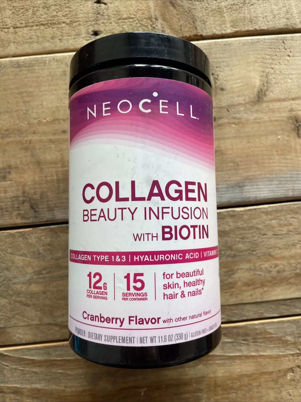 NeoCell Beauty Infusion Drink Mix W/biotin Cranberry 11.6 oz 15 servings EXP3/25