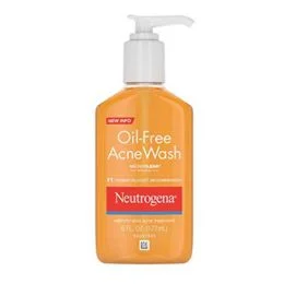 Neutrogena Oil Free Acne Facial Cleanser with Salicylic Acid Acne Treatment Medicine and Vitamin C, Acne Fighting Cleansing Face Wash for Acne Prone Skin, with Salicylic Acid, 6 fl. oz