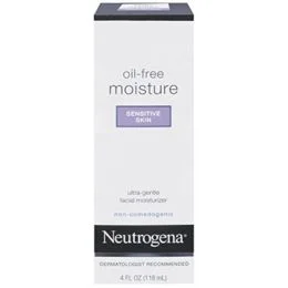 Neutrogena Oil Free Moisture Daily Hydrating Facial Moisturizer & Neck Cream with Glycerin - Fast Absorbing Ultra Gentle Lightweight Face Lotion & Sensitive Skin Face Moisturizer, 4 fl. oz (Pack of 3)