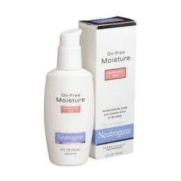 Neutrogena Oil Free Moisture Glycerin Face Moisturizer & Neck Cream Derived from Castor Oil, Lightweight, Oil Absorbing, Soft Natural Matte Finish Facial Moisturizer Lotion, 4 fl. oz (Pack of 2)