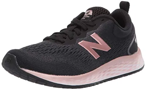 New Balance Kid's Fresh Foam Arishi V3 Lace-Up Running Shoe, Lead/Black/Peach Soda Metallic, 2 W US Little Kid