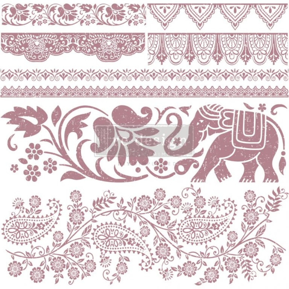 NEW  Bohemian Dreamer redesign decor stamp 12x12  redesign   decor stamp  furniture stamp  transfers