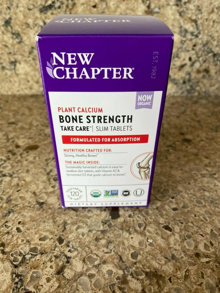 New Chapter Bone Strength Plant Calcium Slim Tablets 120 Tablets Expires 09-2023