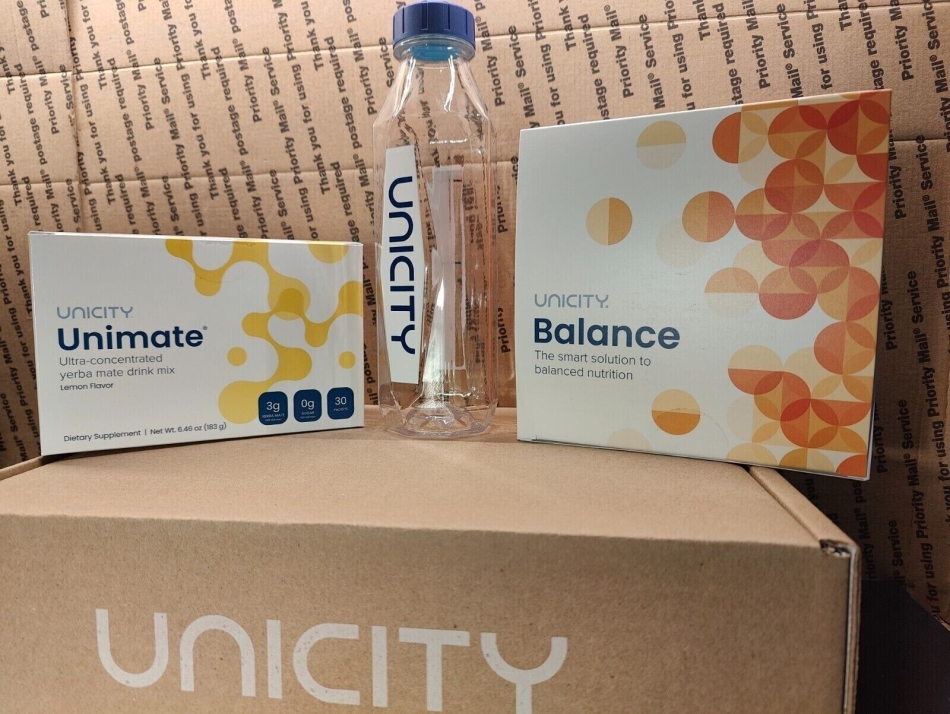 NEW Unicity Feel Great Combo - Balance 60 pack and Unimate 30 Pack  Lemon Flavor