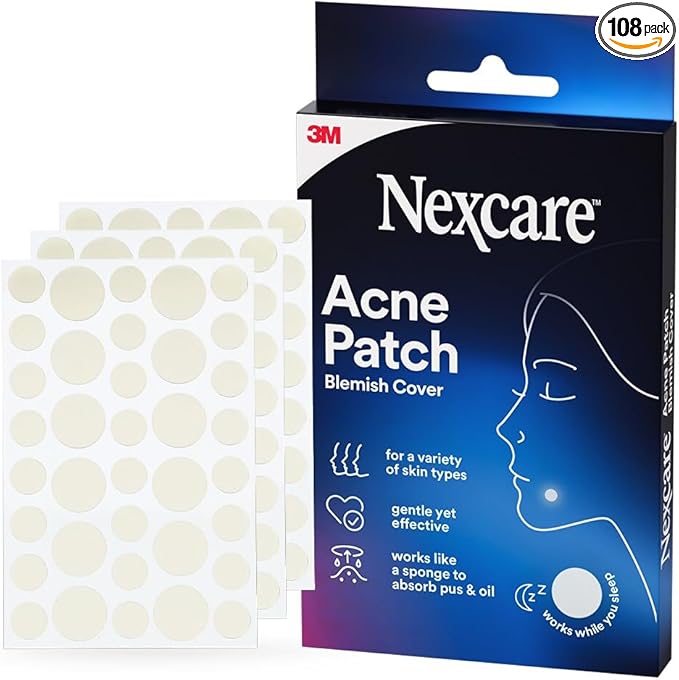 Nexcare Acne Cover, Invisible, Drug Free, 108 Count