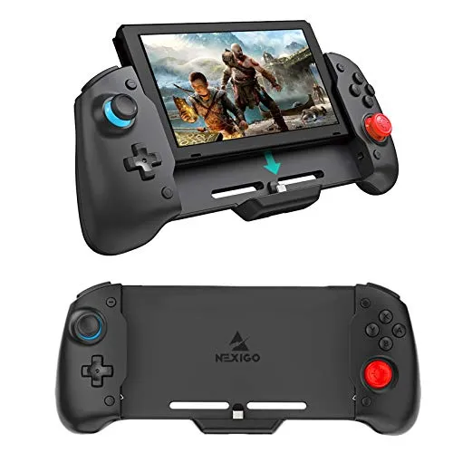 NexiGo Upgraded Switch Ergonomic Controller for Nintendo Switch Handheld Mode, Ergonomic Controller with Adjustable 6-Axis Gyro, Dual Motor Vibration, Compatible with All Games of Switch