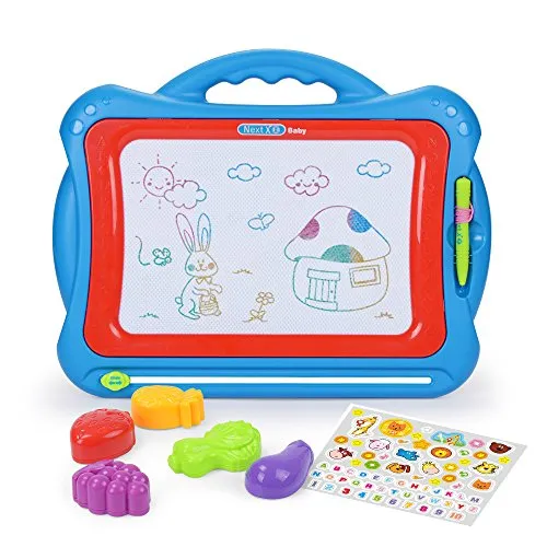 NextX Magnetic Drawing Board, Educational Writing and Learning Doodle Pad Creative Toy for Toddlers Boys Girls Age of 3, 4, 5, 6 Year Old,Toddler Large Erase Sketch Board