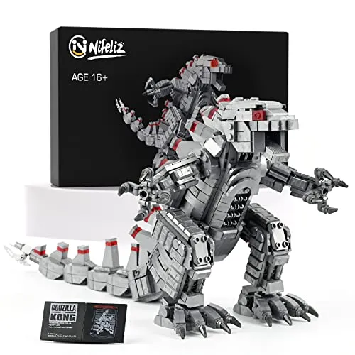 Nifeliz Mechanical Gvdzilla, Collectible Dinosaur Display Piece, Monster Model Toy for Adult Gift Giving (1,072 Pieces)