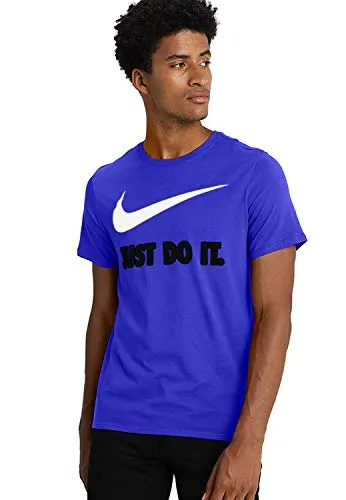 Nike Men's Sportswear New Just Do It Swoosh Tee â¦ (Large, Royal/Blue/Blue/White/Black)