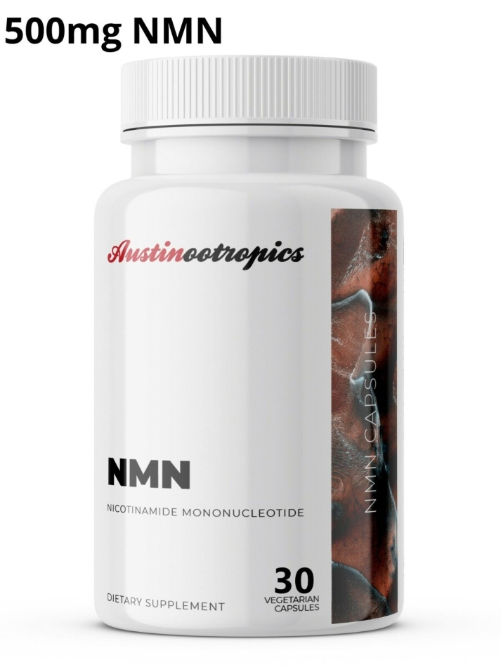 NMN 30 Capsules - 500mg 99% PURE Powder