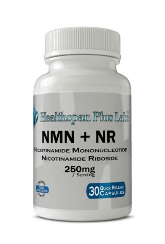 NMN + NR Nicotinamide Mononucleotide, Riboside 250mg/serv 30 capsules,99% pure