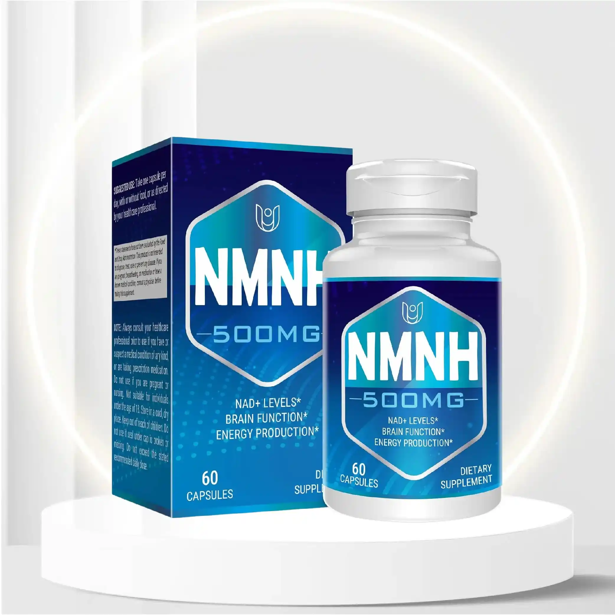 NMNH (Dihydronicotinamide Mononucleotide), 500mg per Serving NAD Supplement to Boost NAD+ Levels as We Age (May Be More Effective Than Nicotinamide Riboside) for Anti Aging, Energy, Focus - 60 Capsule