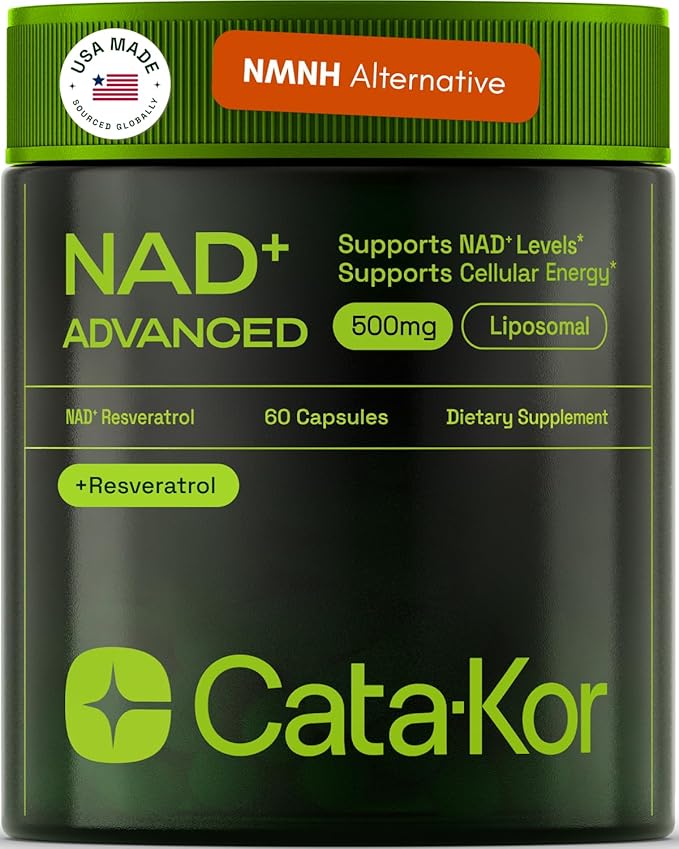 NMNH Supplement Alternative â Liposomal NAD + Resveratrol â 30-Day Supply â High Purity NAD Supplement for Energy & Healthy Aging â 60 Capsules