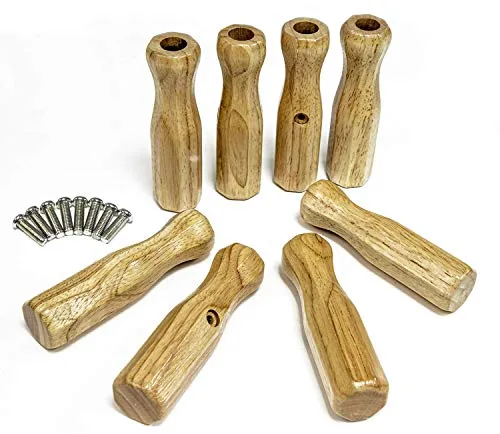 NONBRAND Wooden Foosball Handle Grips for Foosball Table, Table Soccer Foosball Accessories for 5/8 Inch Foosball Rods, 8 Pack, Wood Color