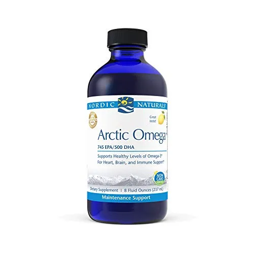 Nordic Naturals Arctic Omega, Lemon Flavor - 1560 mg Omega-3-8 oz - Fish Oil - EPA & DHA - Immune Support, Brain & Heart Health, Optimal Wellness - Non-GMO - 48 Servings