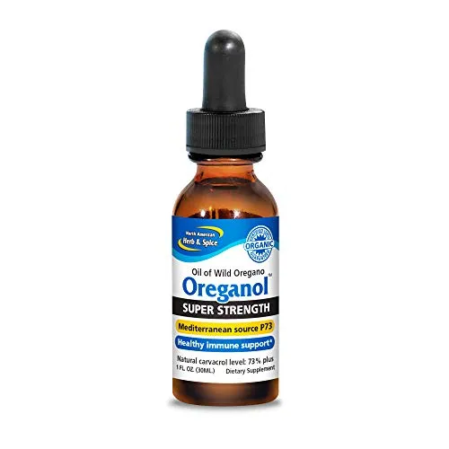 North American Herb & Spice Super Strength Oreganol P73-1 fl. oz. - Immune System Support - Certified Organic, Wild Oregano - 285% More Potent Than Regular Strength - Non-GMO - 194 Servings