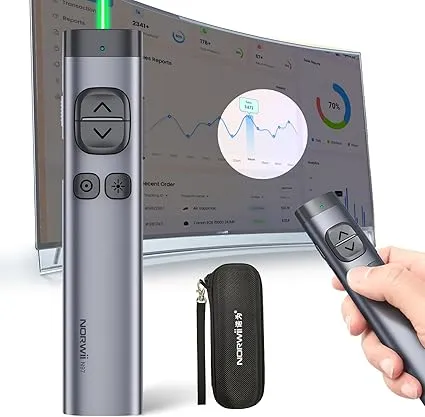 Norwii N97s TV Screen Presentation Clicker for powerpoint presentations, powerpoint clicker, Presentation Remote, Bluetooth Wireless Presenter, Digital Pointer for TV Screen Under Win/mac
