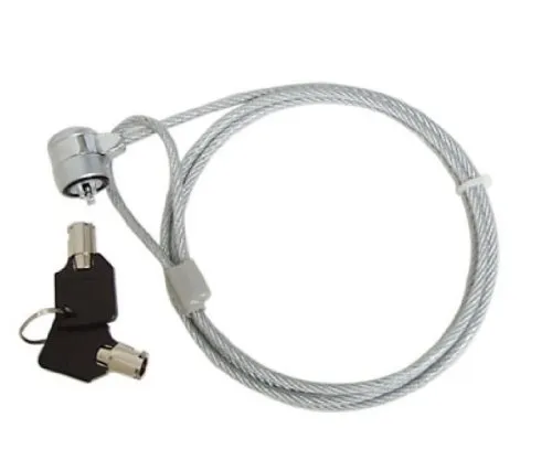 Notebook Laptop Security Keyed Kensington Compatible Universal Security Cable Lock - Bulk Packaged