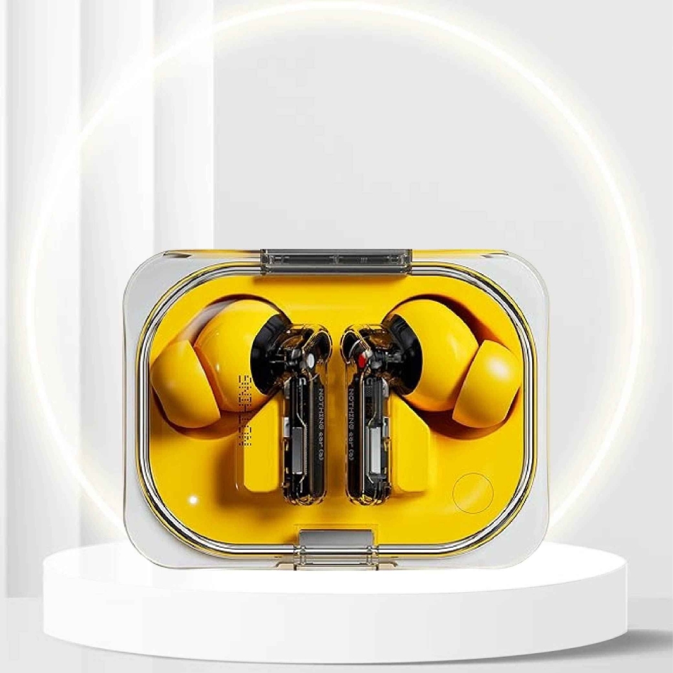 Nothing Ear (a) Wireless Earbuds with ChatGPT Integration, 45dB Hybrid Noise Cancelling Earbuds, Hi-Res Audio, Advanced Equaliser, Dual Connect,6 Mics, 42.5H Playtime Earbuds Wireless Bluetooth Yellow