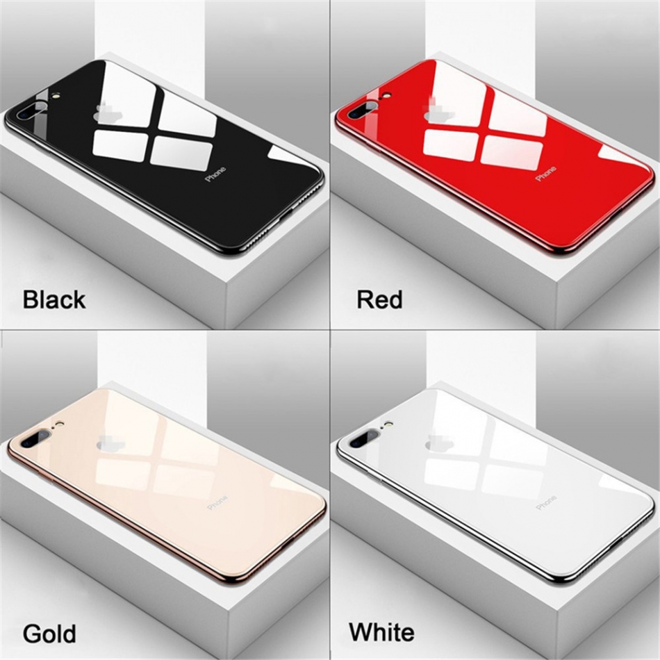 New Luxury Tempered Glass Case For Apple iphone 11 pro 6 7 8 Plus iPhone X XR MAX Plating Mirror Glossy Phone Cover funda coque