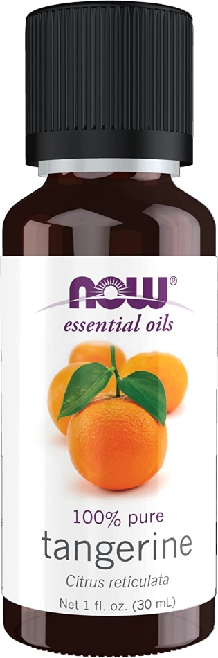 NOW Essential Oils, Tangerine Oil, Cheerful Aromatherapy Scent, Cold Pressed, 100% Pure, Vegan, Child Resistant Cap, 1-Ounce