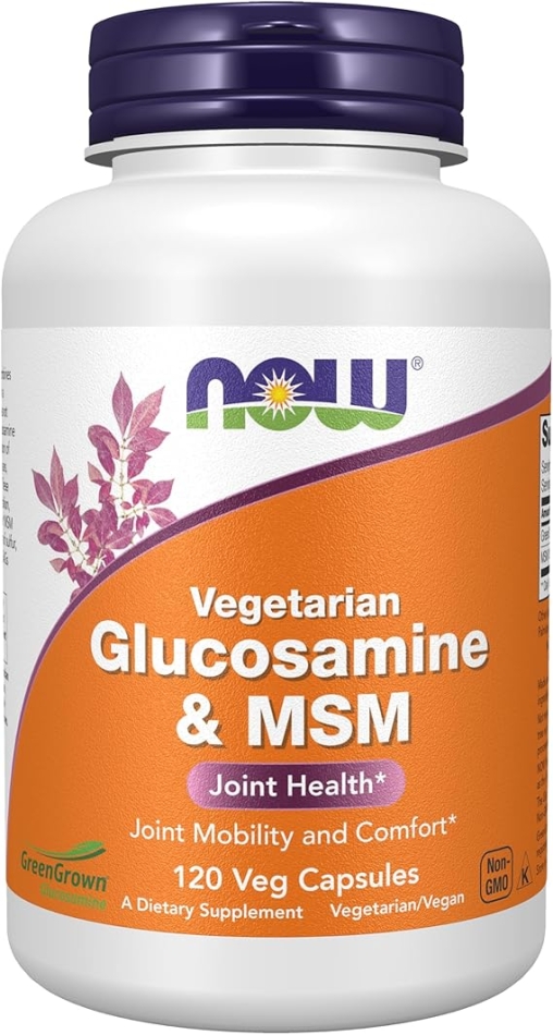 NOW Foods Supplements, Glucosamine & MSM (GreenGrown Glucosamine), Vegetarian, 120 Veg Capsules