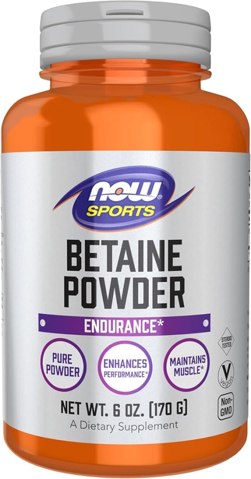 NOW Sports Nutrition, Betaine Powder, Endurance, Pure Powder, Enhances Performance, Maintains Muscle 6 oz (170 g)