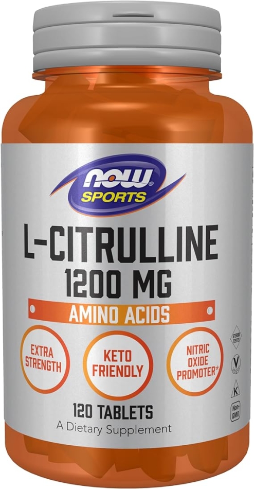 NOW Sports Nutrition, L-Citrulline, Extra Strength 1200 mg, Amino Acid, 120 Tablets