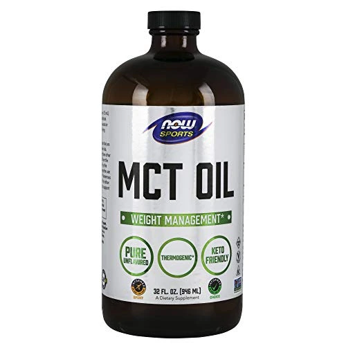 Now Sports Nutrition, MCT (Medium-Chain triglycerides) Oil 14 g, Weight Management, Liquid, (in Glass), 32-Ounce