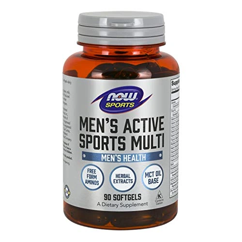NOW Sports Nutrition, Men's Extreme Sports Multi with Free-Form Amino Acids, ZMAï¿½, Tribulus, MCT Oil, and Herbal Extracts, 90 Softgels