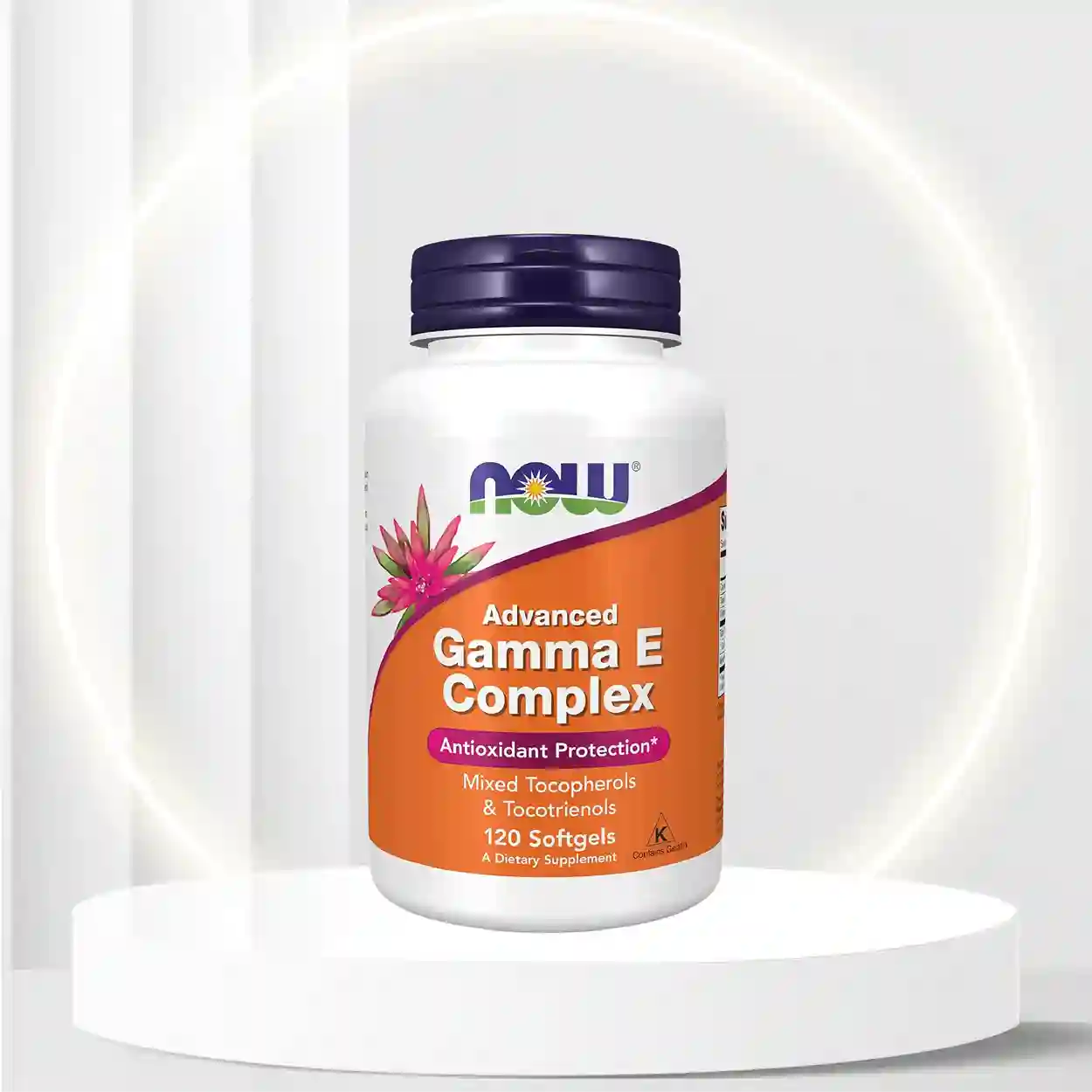 NOW Supplements, Advanced Gamma E Complex, Mixed Tocopherols & Tocotrienols, Antioxidant Protection*, 120 Softgels