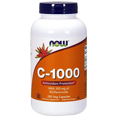 NOW Supplements, Vitamin C-1,000 with 100 mg of Bioflavonoids, Antioxidant Protection*, 250 Veg Capsules