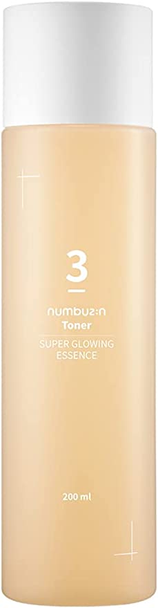 numbuzin No.3 Super Glowing Essence Toner, 6.76 fl.oz / 200ml | Elasticity, Natural brightening, Skin Texture Care