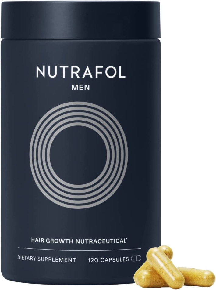 Nutrafol Men Hair Growth Supplement for Thicker, Stronger Hair (4 Capsules Per Day - 1 Month Supply)