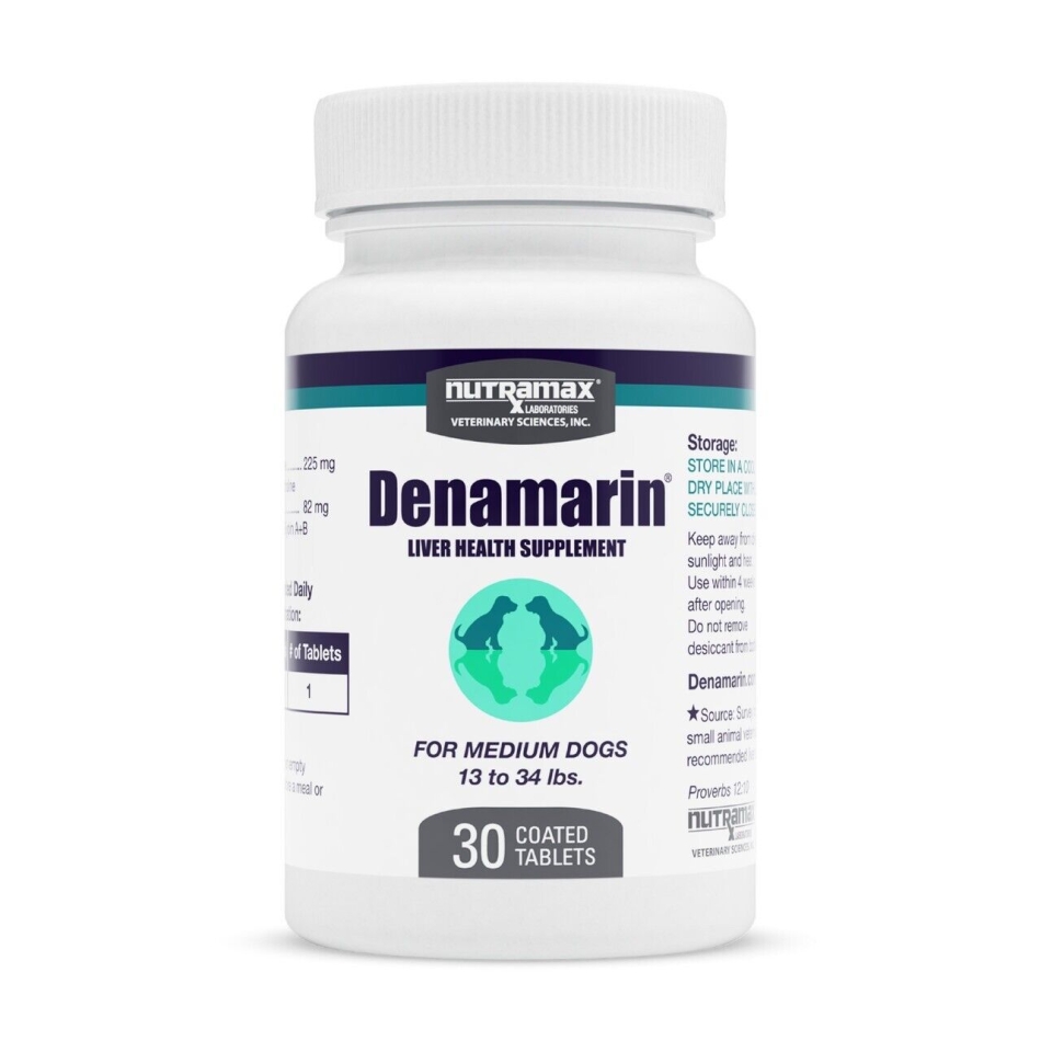 Nutramax Denamarin Liver Health Supplement for Medium Dogs - 30ct Tablets