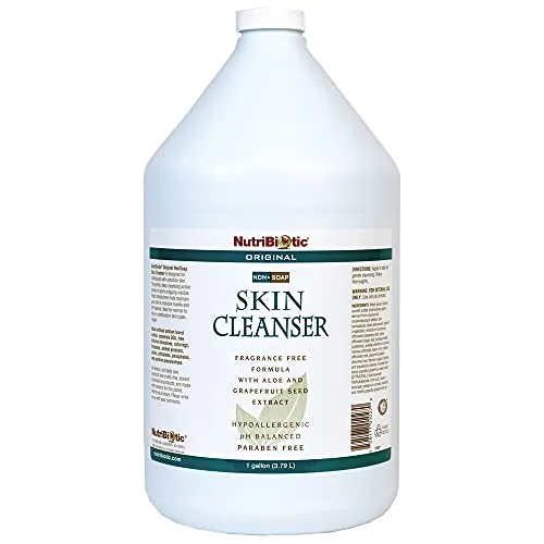 NutriBiotic Original Non-Soap Skin Cleanser, 1 Gallon | Fragrance Free with GSE | pH Balanced, Hypoallergenic & Biodegradable | Free of Parabens, Fragrance, Phosphates, SLS, Dyes, & Colorings