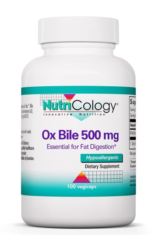 Nutricology, Ox Bile, 500 mg, 100 Vegicaps