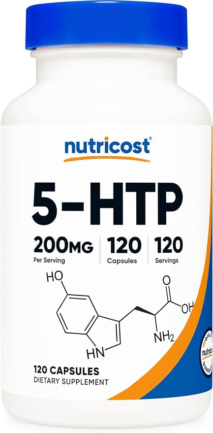 Nutricost 5-HTP 200mg, 120 Vegetarian Capsules (5-Hydroxytryptophan) - Gluten Free & Non-GMO