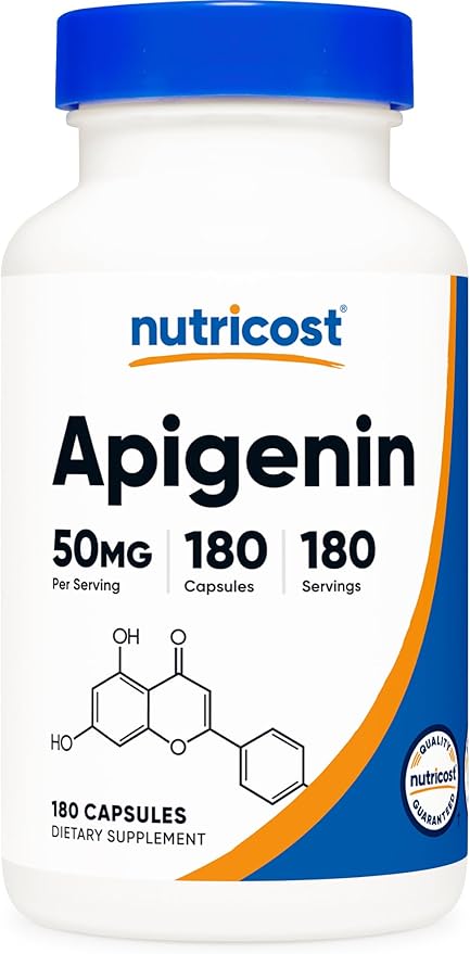 Nutricost Apigenin 50mg, 180 Capsules - Non-GMO, Gluten Free, Vegan
