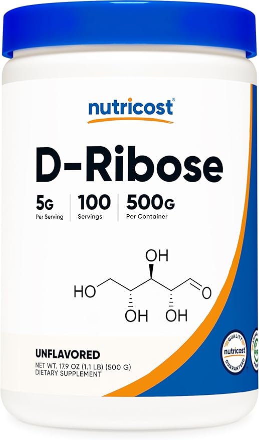 Nutricost D-Ribose Powder 500 Grams - (5000mg Per Serving)
