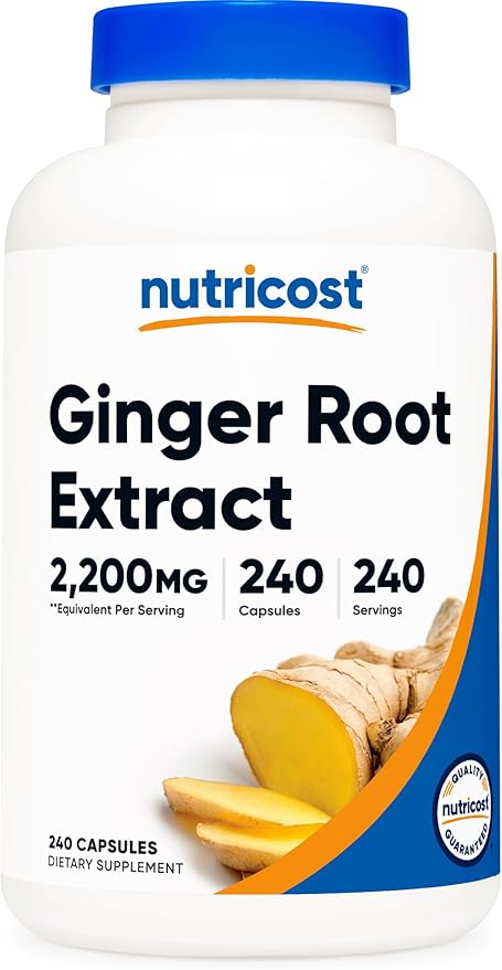 Nutricost Ginger Root Extract 2,200mg, 240 Capsules - Gluten Free, Non-GMO, 550mg of 4:1 Extract