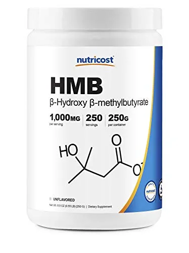 Nutricost HMB Powder (Beta-Hydroxy Beta-Methylbutyrate) 250 Grams - Gluten Free & Non-GMO