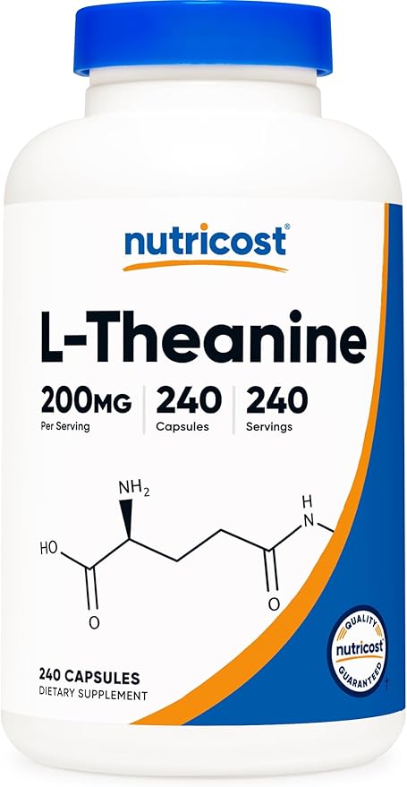 Nutricost L-Theanine 200mg, 240 Capsules - Double Strength