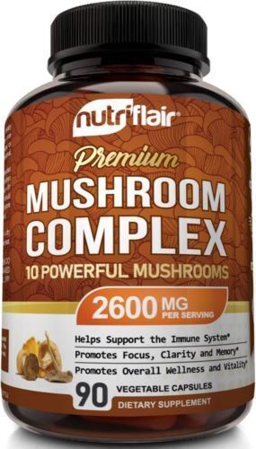 NutriFlair Mushroom 2500mg Supplement - 90 Count