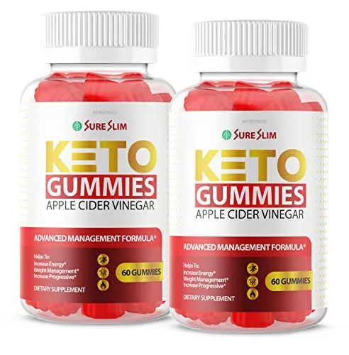 Nutrixpress (2 Pack) - Sure Slim Keto ACV Gummies - New SureSlim Apple Gummys, SureSlimKeto Gummy, SureslimGummies, Cider, Vinegar, 60 Days Supply