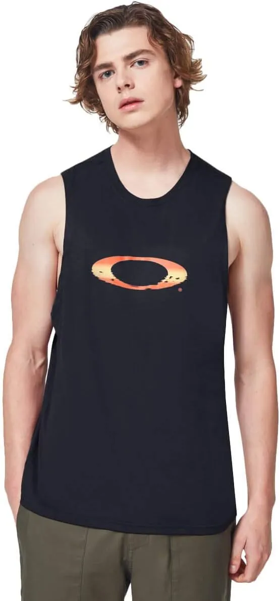 Oakley Men's Sunset Ellipse Tank Top, Blackout, L