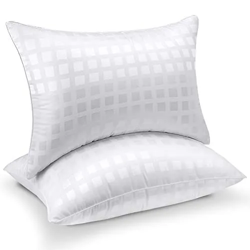 OCNESS Bed Pillows for Sleeping 2 Pack, Hotel Gel Hypoallergenic Pillow Breathable Down Alternative Pillow for Side Back Sleepers, Queen Size Pillows Set of 2